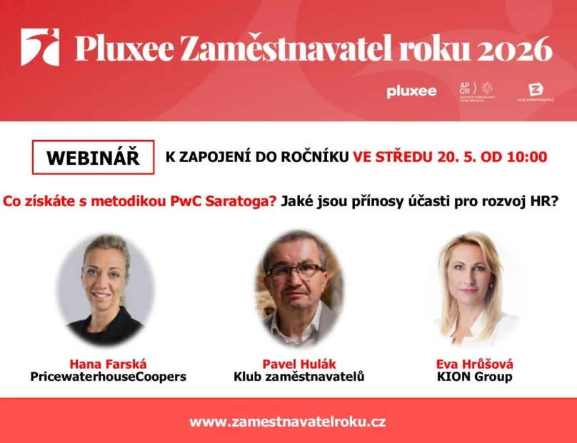 Pluxee Zaměstnavatel roku 2026: Webinář k&nbsp;zapojení do&nbsp;letošního ročníku